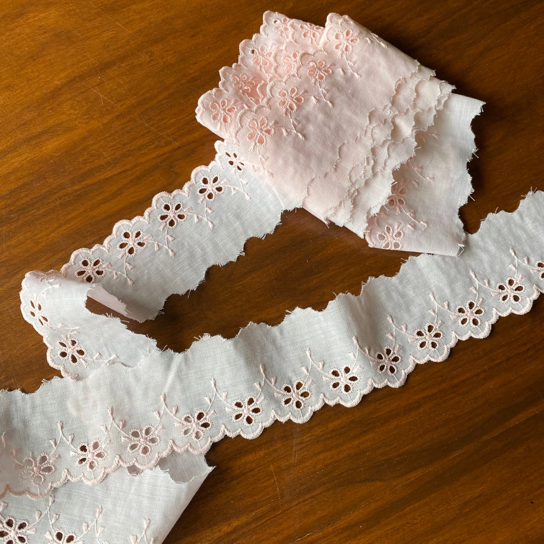 Cotton Broderie Anglaise Dress - Pink