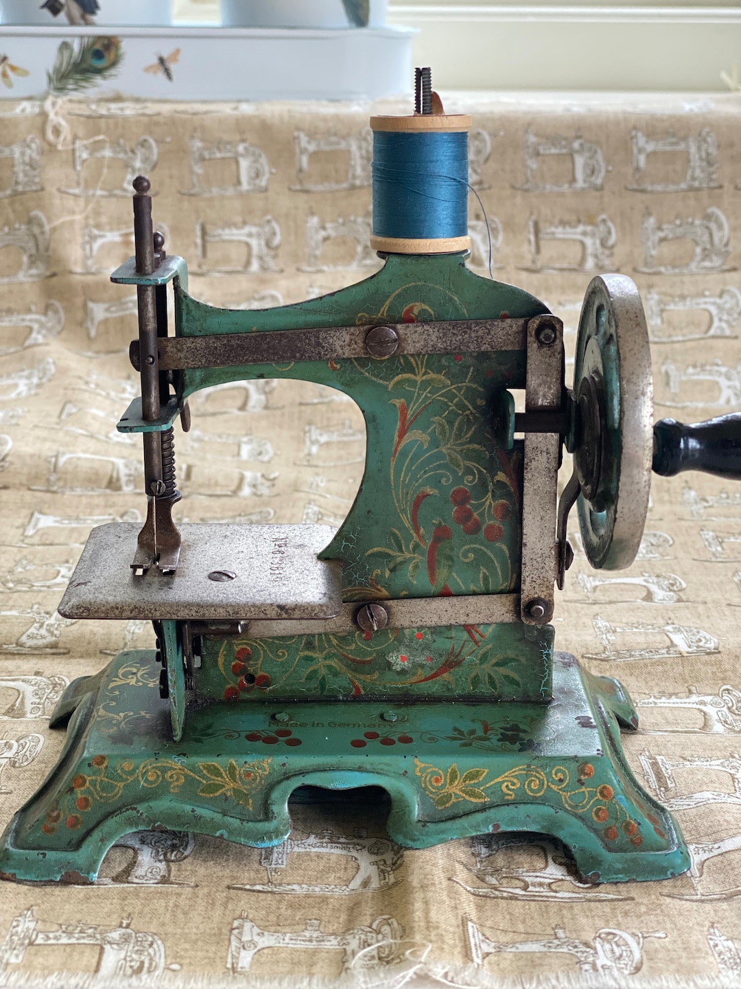 Antique Toy Sewing Machine by F W Muller, Early 1900s Etsy UK