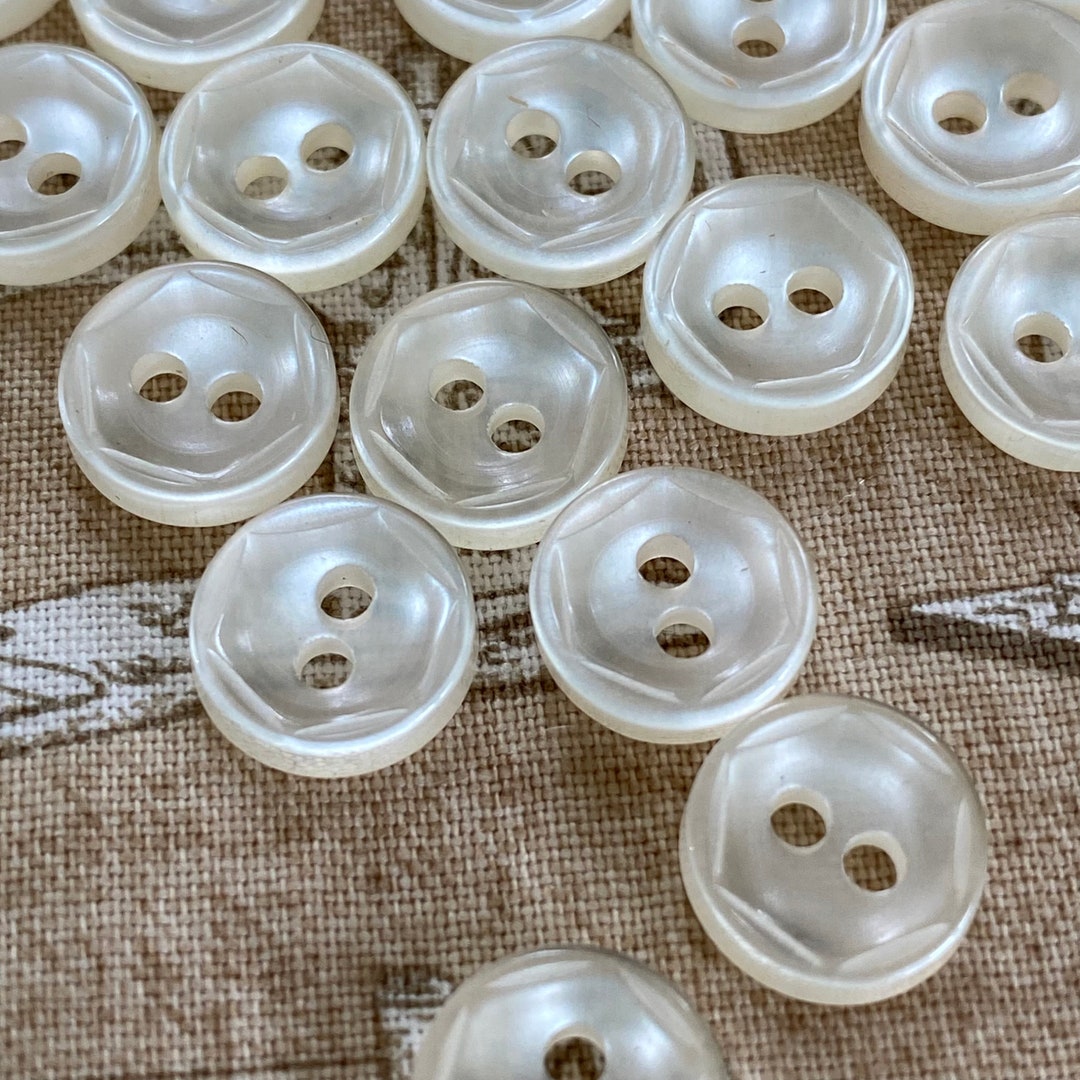 Vintage Small Cream Buttons, 9mm - Etsy