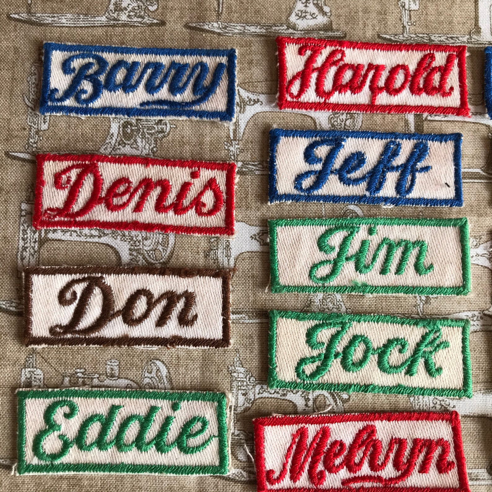Embroidered Name Patches boys names name labels vintage Etsy