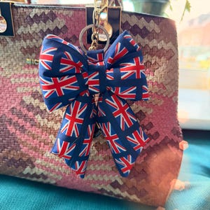 Union Jack-flagga Storbritanniens flagga Puff Sjömansfluga Nyckelberlock för handväska bild 1