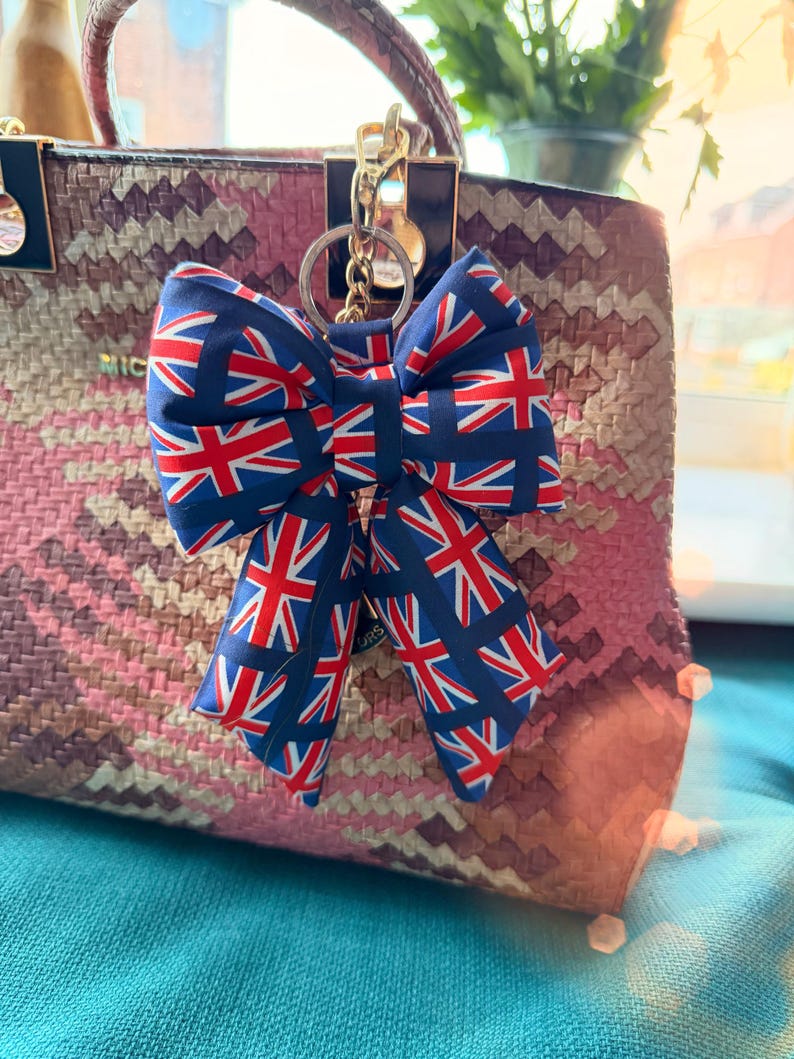 Union Jack-flagga Storbritanniens flagga Puff Sjömansfluga Nyckelberlock för handväska bild 1