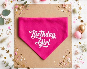 Birthday Girl Boy Dog Bandana Neckerchief Slip On Collar