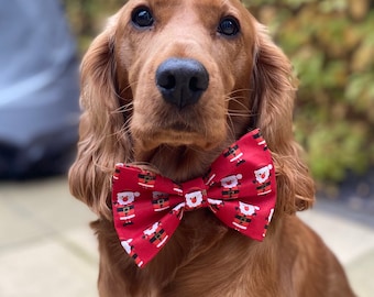 Christmas Dog Bow Tie Snowman Father Christmas Santa Reindeer Xmas BowTie