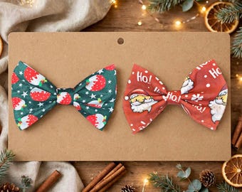 Christmas Dog Bow Tie Christmas pudding or Ho Ho Ho Christmas Xmas BowTie