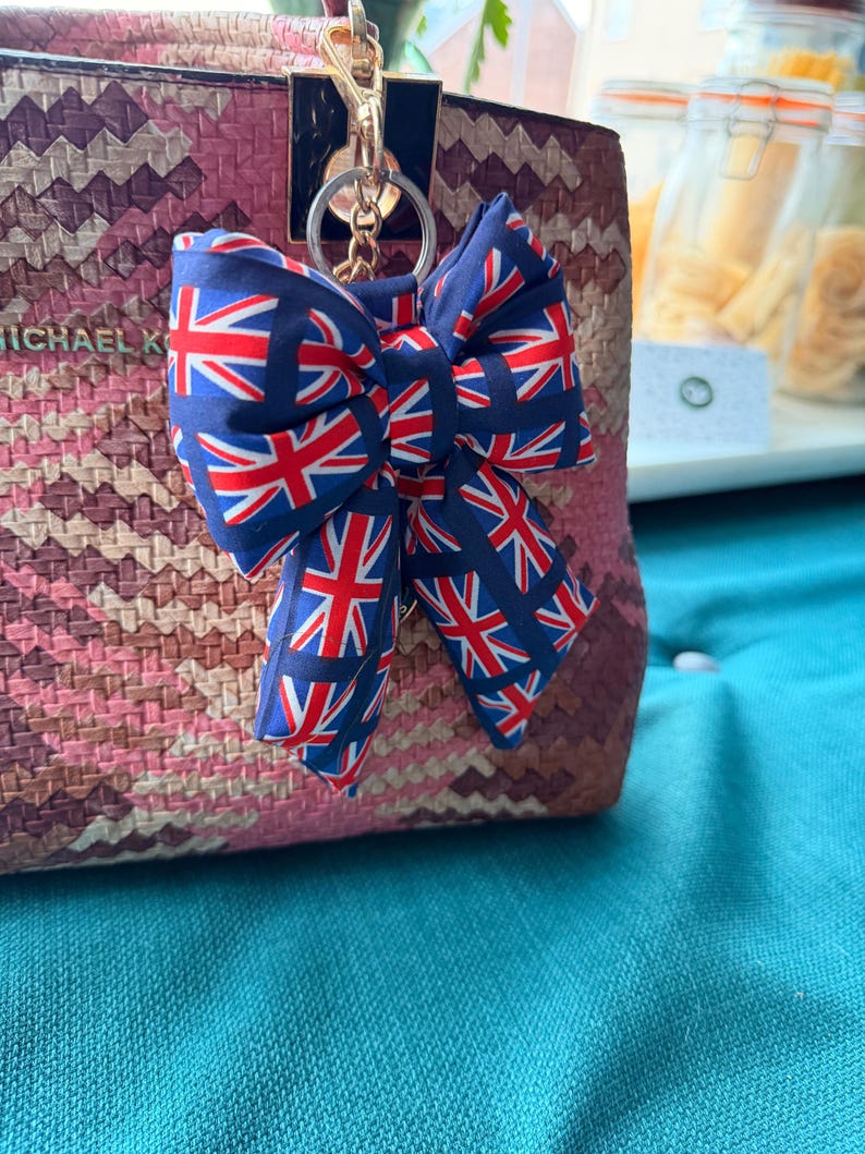 Union Jack-flagga Storbritanniens flagga Puff Sjömansfluga Nyckelberlock för handväska bild 2