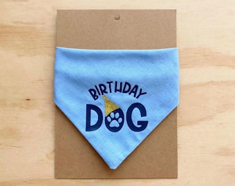 Birthday Dog Bandana Neckerchief Slip On Collar