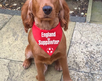 Football Suppawter Dog Bandana Neckerchief Any Team Name Personalised
