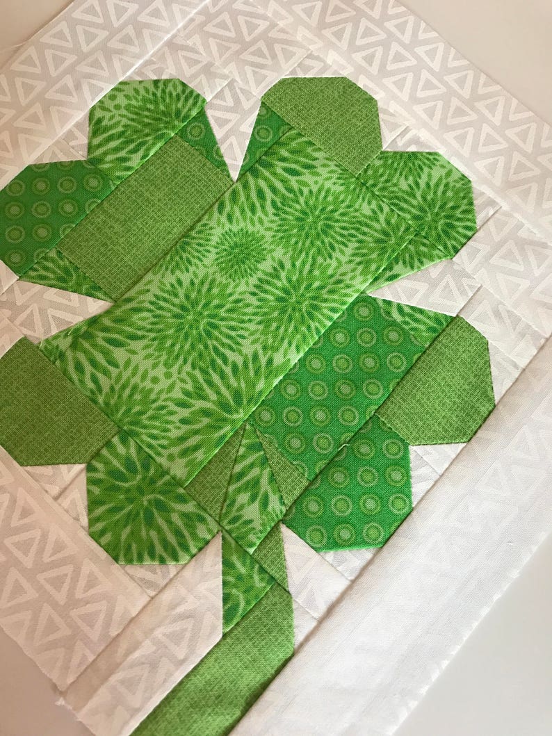Traditional Piecing Four Leaf Clover Quilt Pattern PDF Etsy