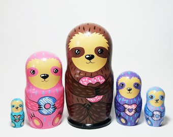 sloth nesting dolls
