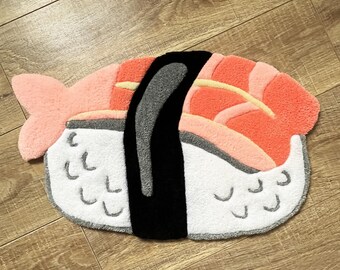 Tufted Rug 3d Fluffy Japanese Sushi Tufted Rug, Cute Kitchen Decor