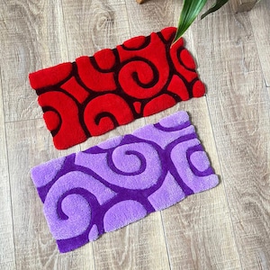 Tapete para teclado tufado, tapete tufado de anime feito à mão, porta-copos decorativo 3D para mesa