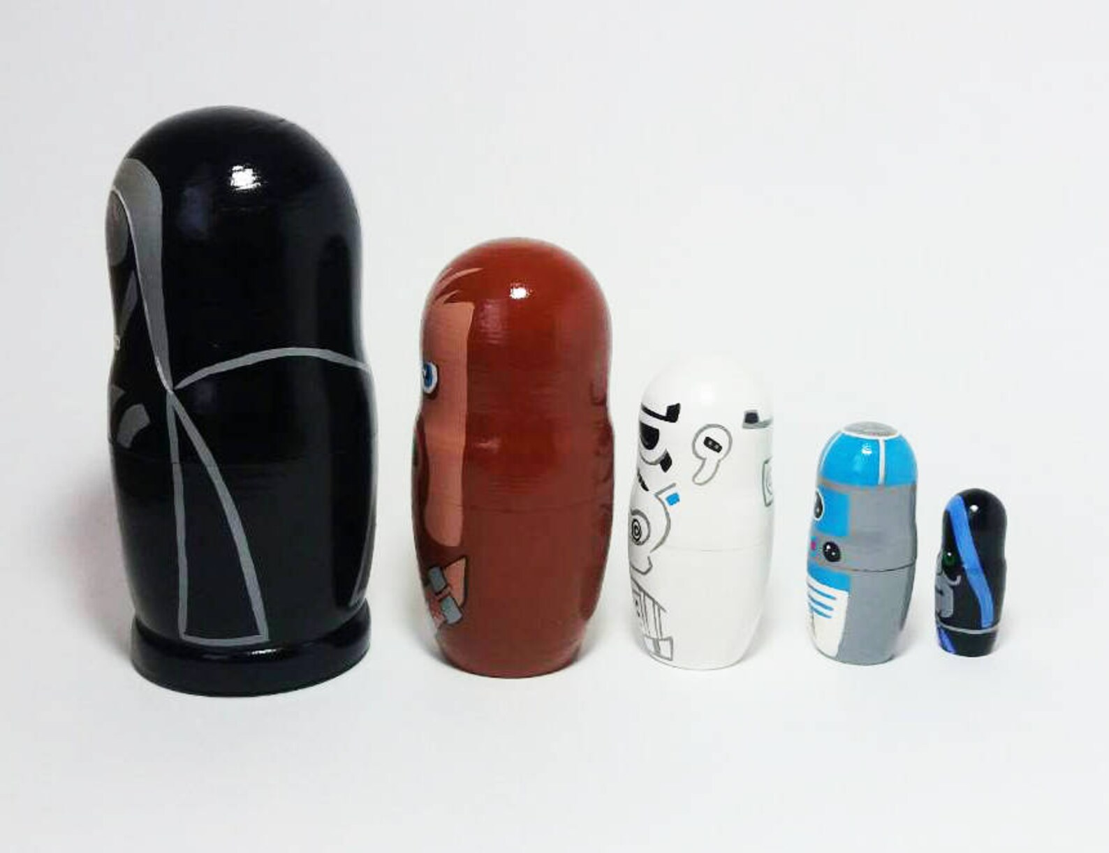 Robots Nesting Dolls Matryoshka Doll 5pcs Baby Robots Art Etsy