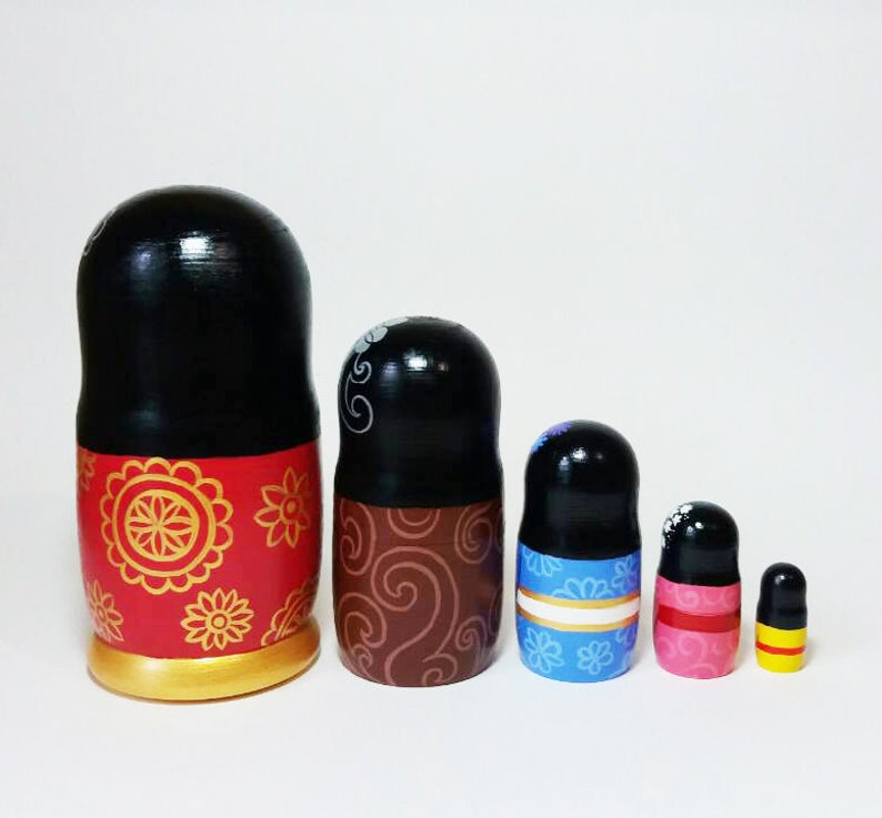 Kokeshi art Nesting dolls Chinese wooden dolls Japanese Traditional toys Japan decoration Decorative dolls 6.3 image 4