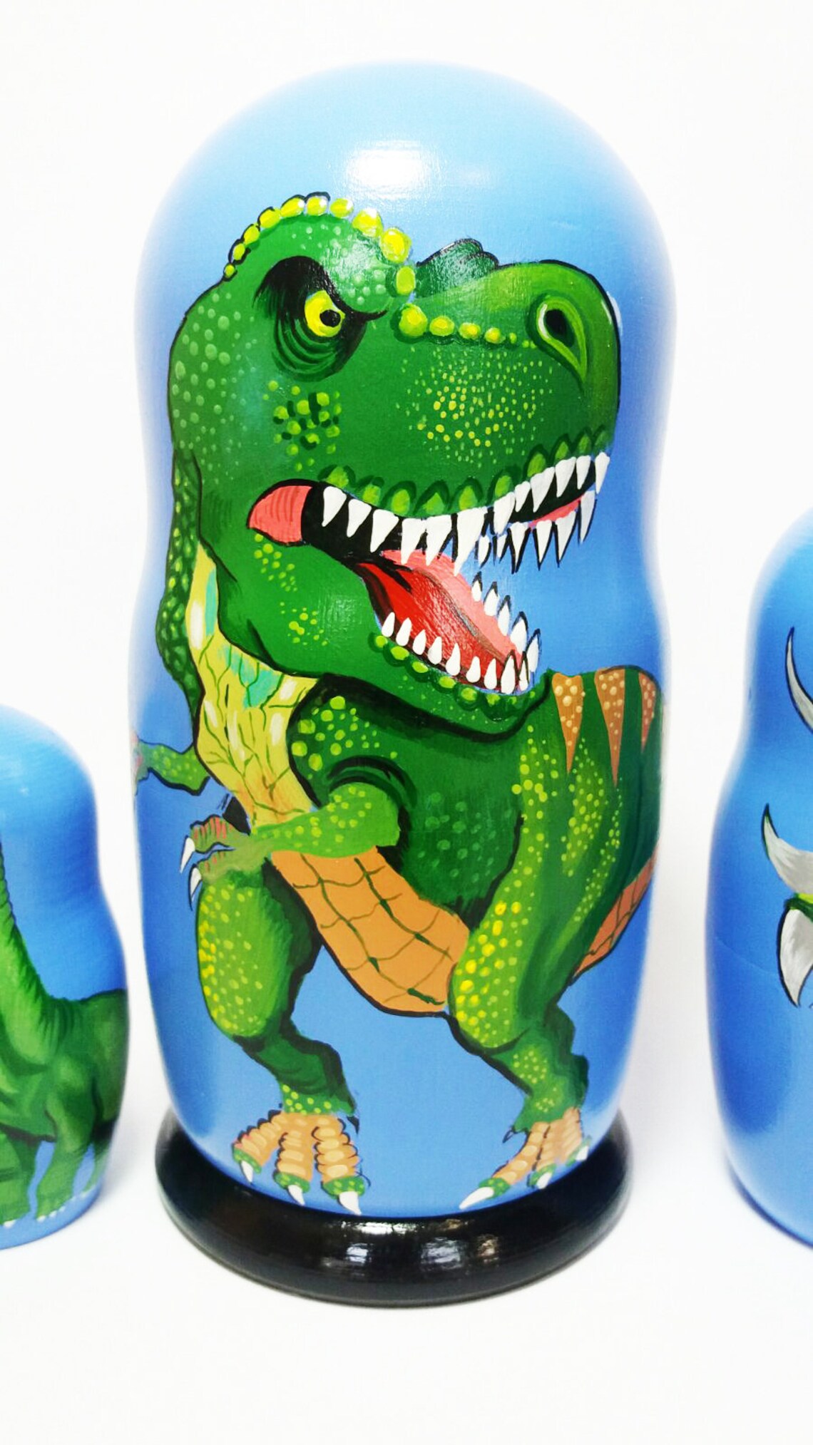 Dinosaurs Nesting doll Educational Wooden toys Prehistoric Etsy