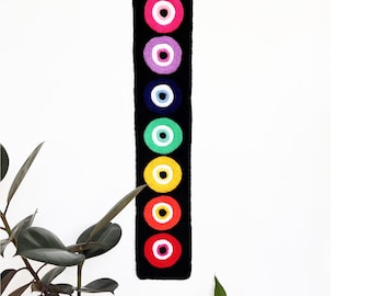 7 Chakra Evil Eye Tufted Rug: Meditation Yoga Room Decor