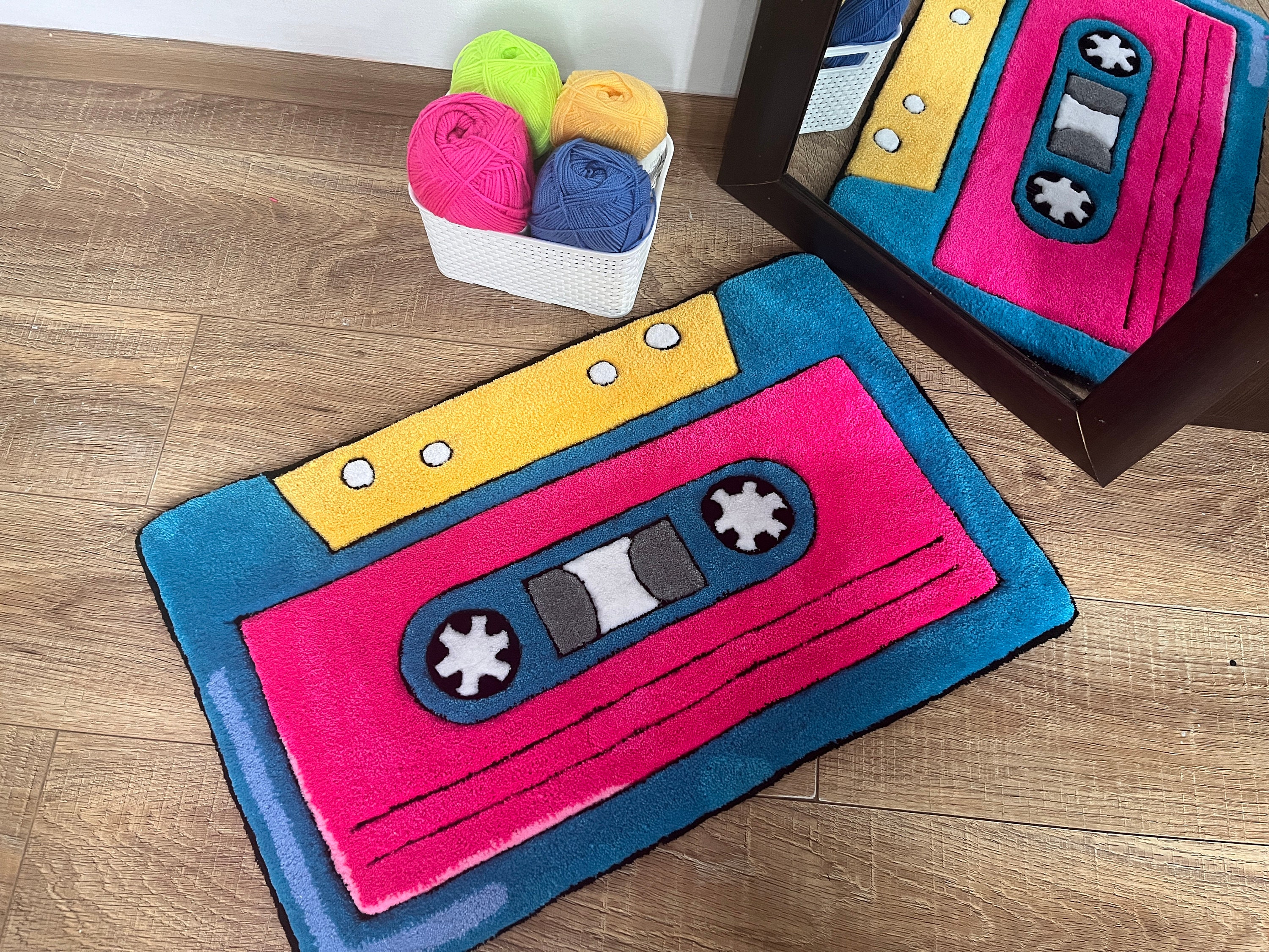 Cassette Tape Tufted Rug: 90s Music Lover Gift - Etsy
