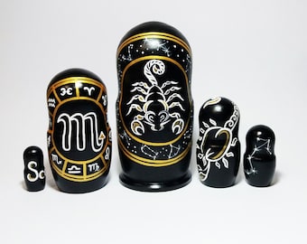 Ornamento personalizzato del segno zodiacale Scorpione / Regalo misterioso per lei e per lui / Ornamento ricordo personalizzato con il segno di nascita