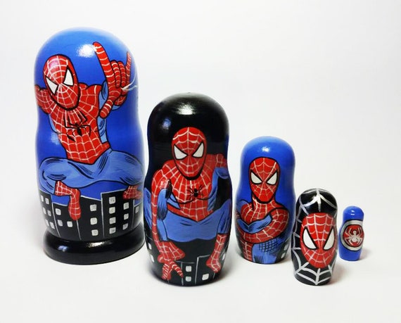 spiderman nesting dolls