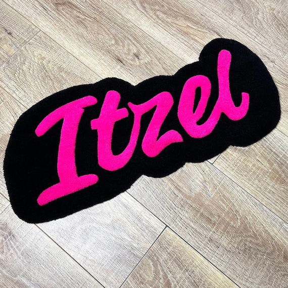 Personalized Name Rug: Hand-Tufted floor Decor, Custom Kids Room Rug
