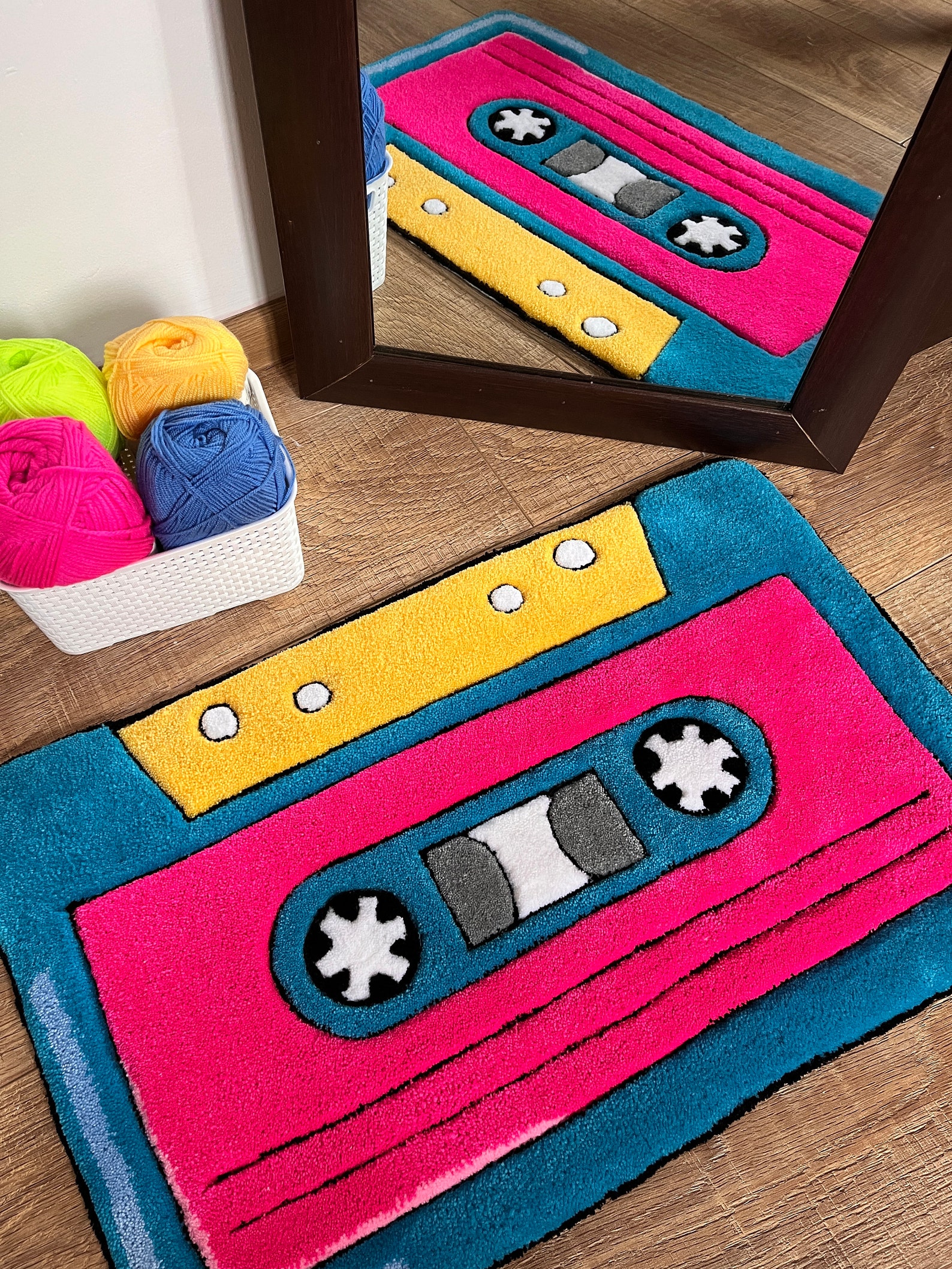 Cassette Tape Tufted Rug: 90s Music Lover Gift - Etsy