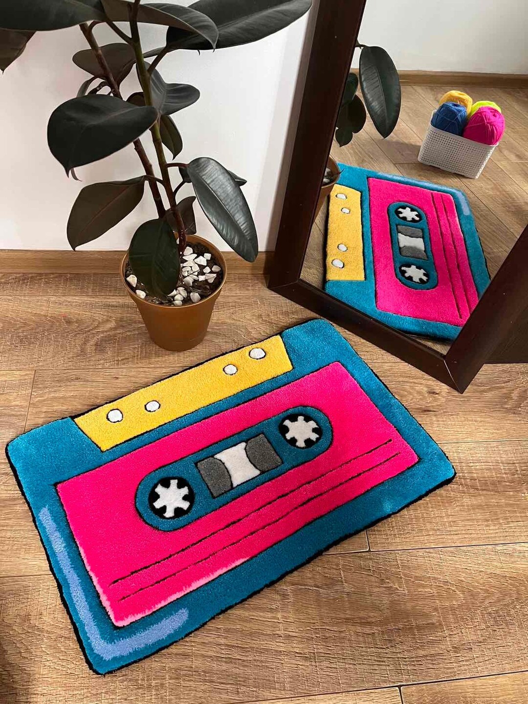 Cassette Tufting Rug, Cassette Tape Area Rug, 90s Gift Ideas, Gift for ...