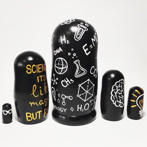 Science Nesting Dolls, Chemistry Teacher Gift and STEM Classroom Decor ...