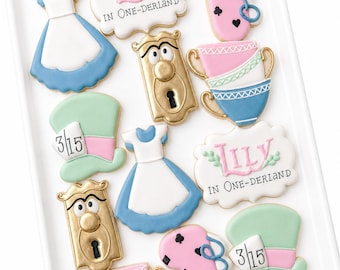 One-derland 1st Birthday (12 cookies)