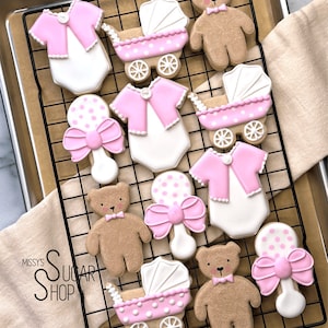 It&#39;s a Girl Baby Shower (12 cookies)