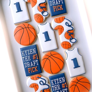 1st Draft Pick First Basketball Birthday (12 cookies)