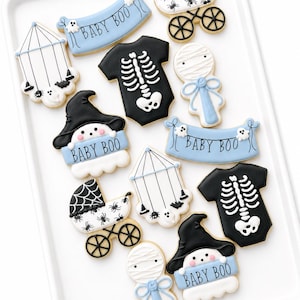 Little Boo Halloween Baby Shower (12 cookies)