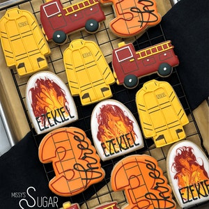Firetruck Birthday (12 cookies)