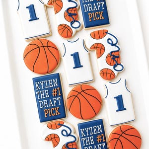1st Draft Pick First Basketball Birthday (12 cookies)