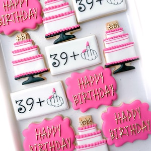 Birthday Party Cheers (12 cookies)
