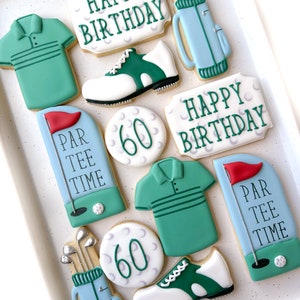 Tee Time Golf Birthday (12 cookies)