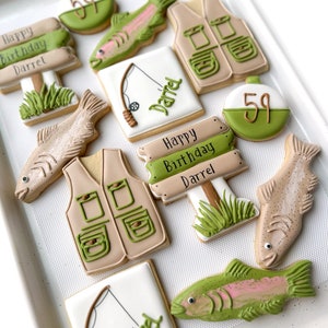 Gone Fishin&#39; Birthday (12 cookies)