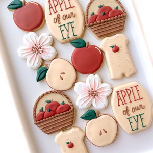 Apple of Our Eye Baby Shower (12 cookies)