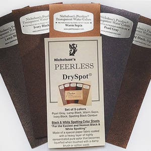 Peerless Watercolors - Dry Spot - Set of 5 Spotting Colors - Blacks