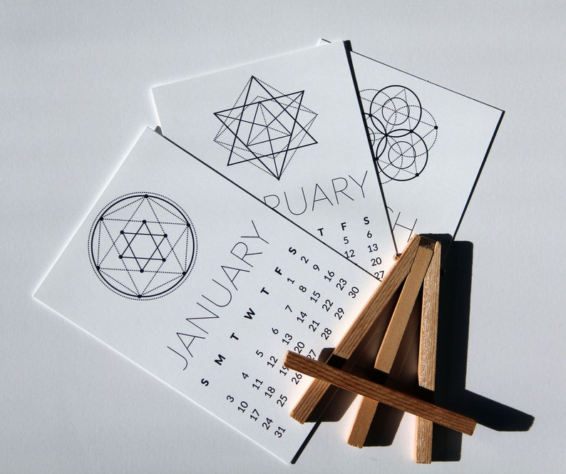 2021 Sacred Geometry Desk Calendar 2021 Calendar 2021 Etsy