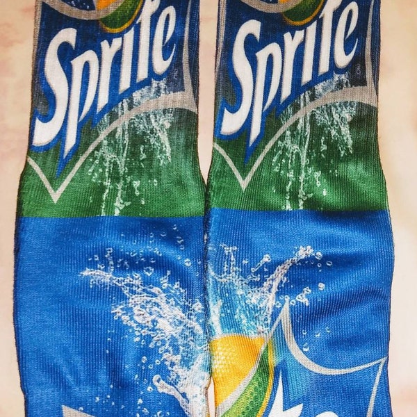 Lemon lime soda custom socks