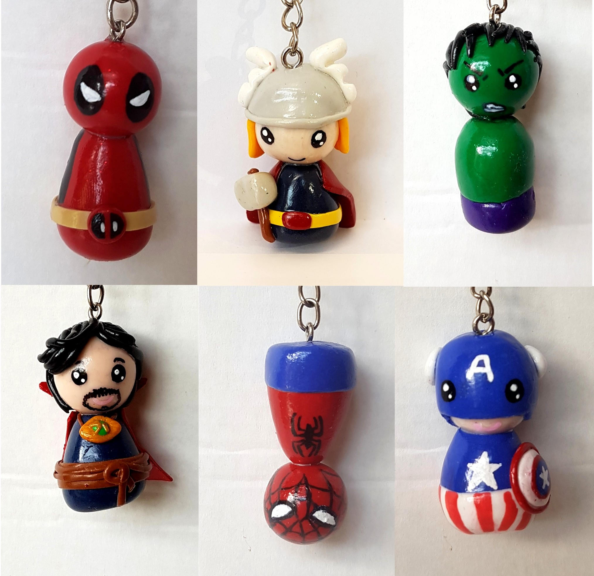Marvel Inspired Polymer Clay Keychain Etsy