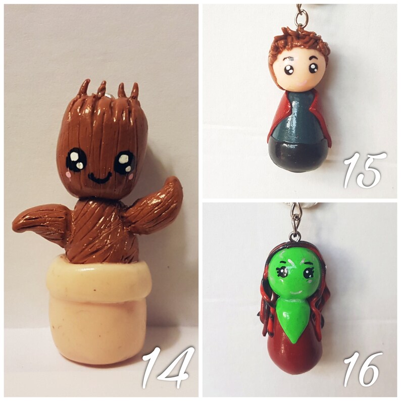 Marvel & DC Inspired Polymer Clay Keychain superheroes Etsy