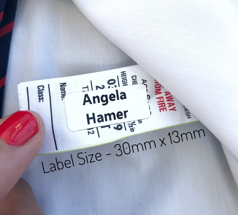 Stick on Garment Labels Clothes Labels Peel and Stick | Etsy