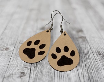 Paw drop earrings