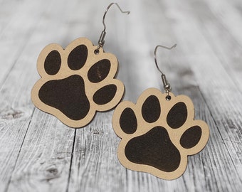 Paw drop earrings