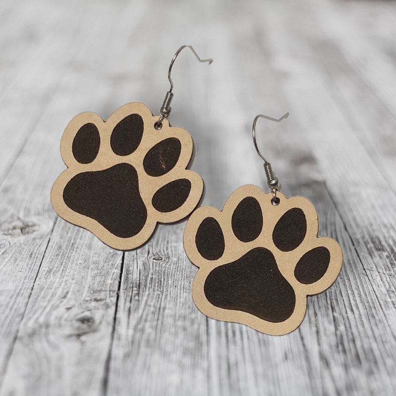 Paw drop earrings image 1