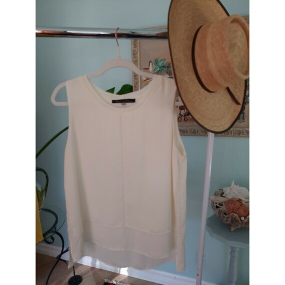 Rose + Olive Women ivory tank summer beach garden