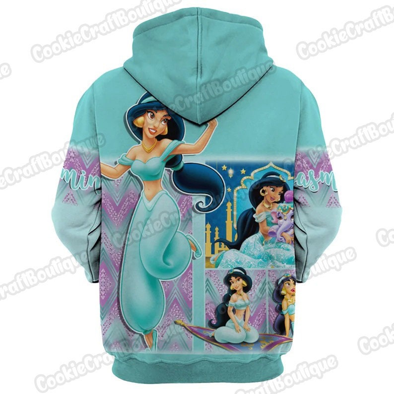 Aladdin Hoodie, Disney Jasmine Shirt, Custom Jasmine Princess Hoodie