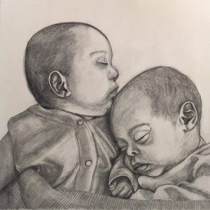 1968 Peace. Original charcoal artwork