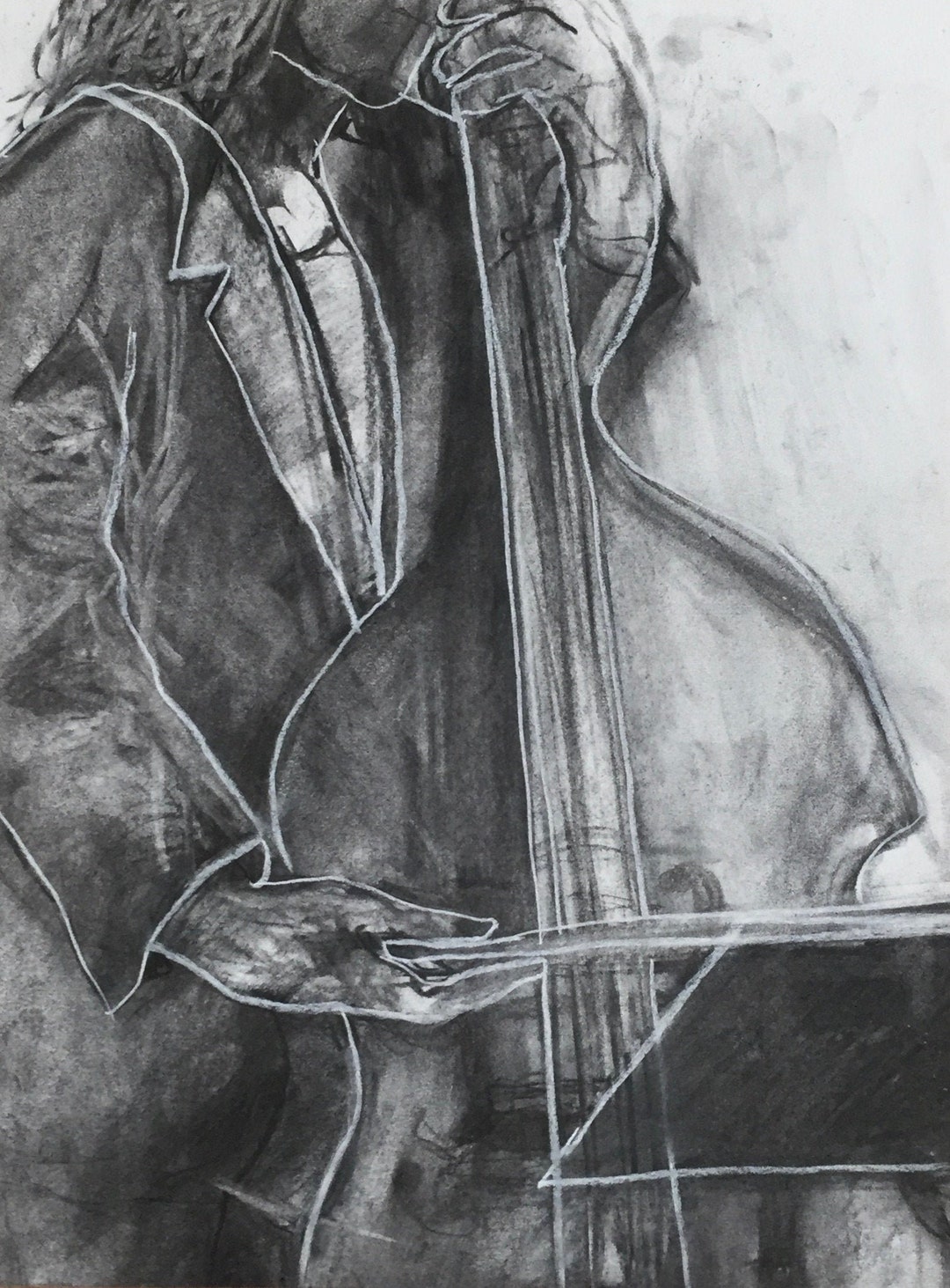 6556 Original Charcoal Art: Musician - Etsy